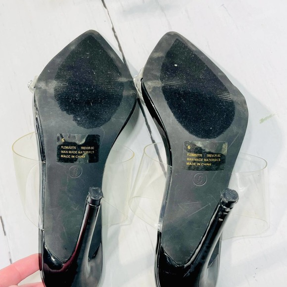 REVOL Trevor-Sc Clear Pointed Toe Pumps Transparent Strap Women Size 6 - Picture 13 of 14